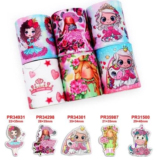 Free shipping characters printed grosgrain ribbon 36686
