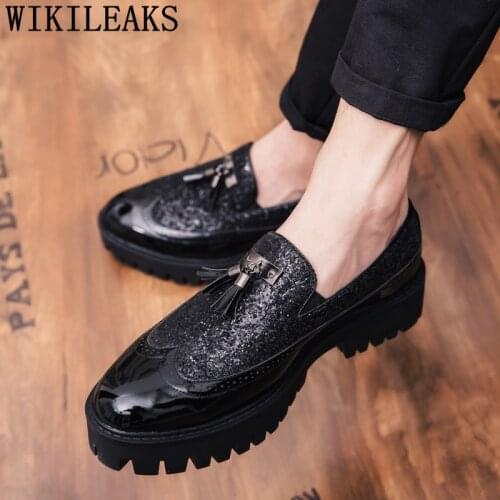 Brogue Shoes Men Elegant Italian Designer Wedding Shoes Men Classic Brand Party Shoes For Men Zapatos De Hombre De Vestir Formal