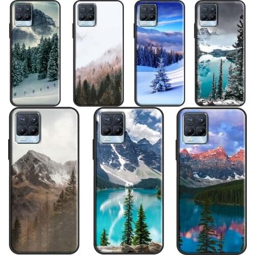 Pine Tree Forest Mountain Peak Phone Cover For OPPO Realme Q3 6 7 8 Pro C3 C11 C21 GT Neo OnePlus 9 Pro 8 Pro 8T 9R Case