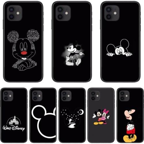 Mickey Style Phone Case cover For iphone 12 pro max 11 8 7 6 s XR PLUS X XS SE 2020 mini black cell shell