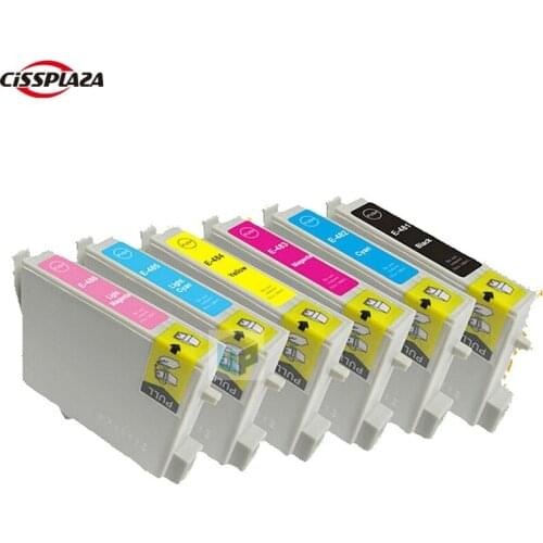 CISSPLAZA 12pcs Compatible ink cartridge for EPSON R200,R220,R300,R300M,R320,R340,RX500,RX600,RX620,RX640 t0481 - t0486