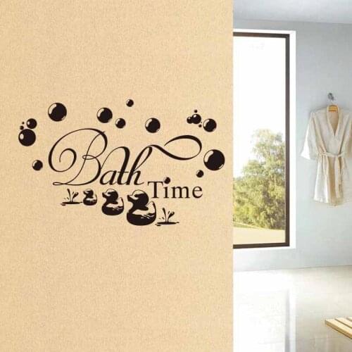 DIY Cute Bath Time Wall Sticker Bathroom Room Decoration Vinyl Stickers Home Decor Wall Art Wall Decals