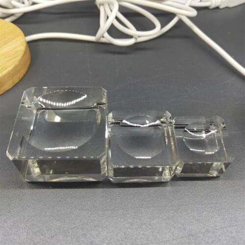 Fixed Seat Crystal Sphere Base Square Glass Holder Pedestal Transparent Support Gifts Home Ornament Ball Display Stand