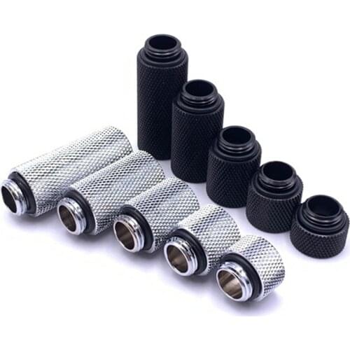 G1/4 Water Cooling Fittings 10mm 15mm 20mm 30mm 40mm Extension Joint Adapter Connector for Computer Water Cooling System