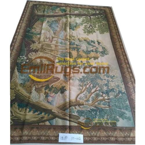 Tapestry Of Rectangular Shape Wall Tapestry Color Wall Hangings Tapestries Antique French Aubusson gobelin Tapestry Floral Wool
