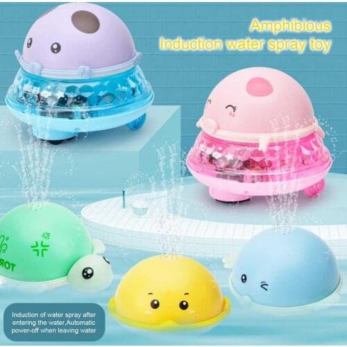 Bath Toys Spray Water Light Rotate With Shower Pool Kids Toys For Children Toddler Swimming Party Bathroom LED Light Toys Gift