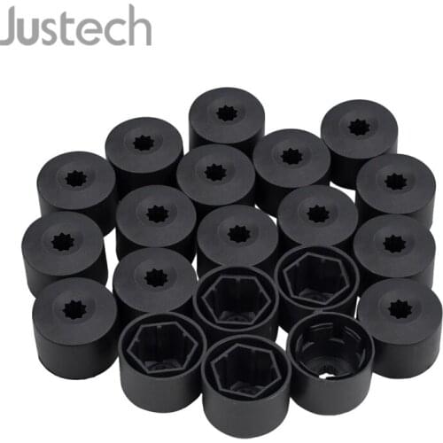 Justech 20 Pcs Wheel Bolt Nut Caps Covers For Volkswagen VW Golf Bora Passat Jetta 17mm Locking Bolt Cap And Normal Cap