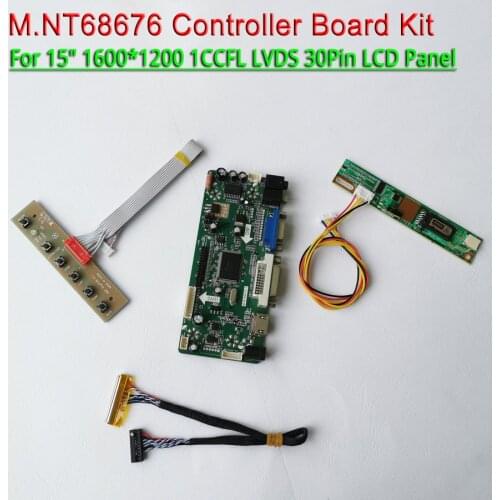 For HSD150PU13 HSD150PU15 HV150UX1 Inverter 15" VGA 1CCFL 1600*1200 LVDS 30-Pin M.NT68676 LCD display controller board kit