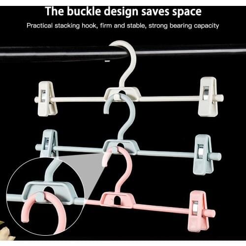 5pcs Skirt Peg Hanger Space Saving Hook Rack Pants Fix Clip Stand Trousers Clothespin Hanger Adjustable Pinch Grip Drying Rack