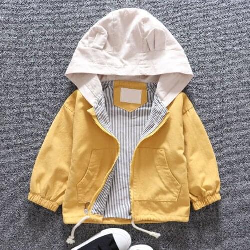Boys jacket 2021 new baby foreign style spring and autumn clothes girls children windbreaker spring jacket thick coat