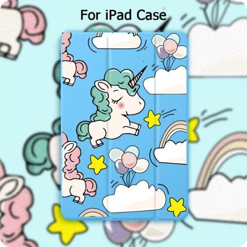 Soft unicorn iPad Case For iPad Magnet For iPad Mini 5 4 3 Case For iPad Air 2 Case Pro 2020 11'' Tablet Folding Case 5th 6th