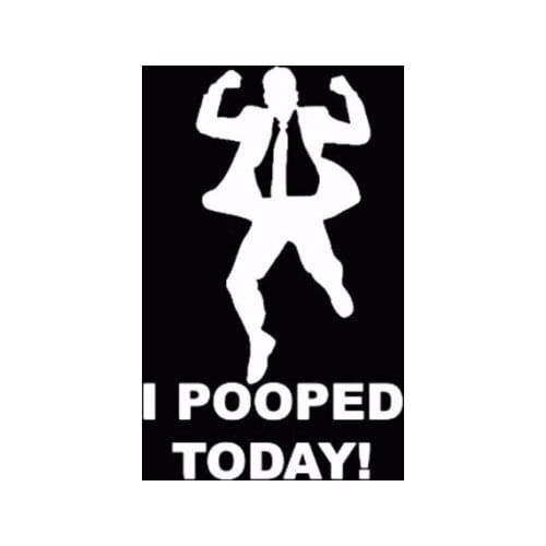 I Pooped Today Hard Hat Decal Helmet Sticker Label Usa Toolbox Joke 17.5x11cm
