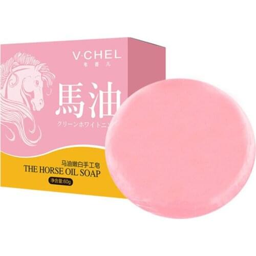 Whitening Soap Roses Body Bath Shampoo Moisturizing Bleaching Smooth Skin Horse Oil Honey Soap Essential Oils Sheet Soap 2pcs