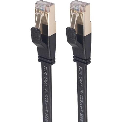 Cat8 Ethernet Cable Flat High Speed 40Gbps RJ45 Network LAN Patch Cord for Router PC Laptop 0.5/1/1.8/3/5m