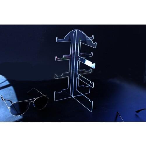 Clear acrylic 4 pairs of eyeglasses jewelry show stand sunglasses holder optical display frame