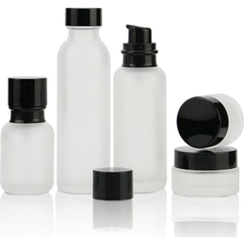 20/30/50g Cream Jar 50/120/150ml Empty Glass Essence Lotion Toner Dispenser