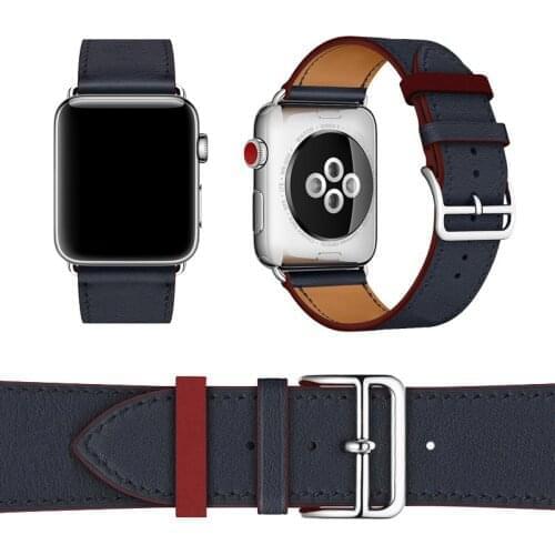 38mm 42mm Leather Band For Apple Watch Bracelet Single Tour Herm Watchband Genuine Leather Wrist Strap For Apple Series 4 iWatch