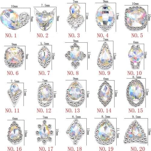 Swarovsky Metal Zircon Nail Art Jewelry Japanese Nails Art Decorations High Quality Manicure Zircon Diamond Nail Art Charms