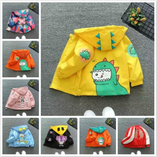 Boys Spring Autumn Coats Kids Jackets Toddler Hooded Windbreaker With Hat Children Zipper Outerwear Baby Girls Clothes 6M-7Years