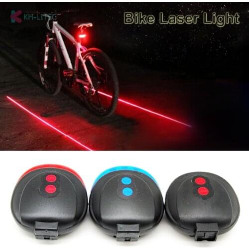 KHLITEC Bike Laser Light Taillight 6 Modes 2 Laser Safety Warning Light Tail Light Turn Signal Bicycle Luces Bicicleta Bisiklet