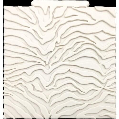 Zebra-stripe Shape 100% Platinum Silicone Sugarcraft Mould, Fondant Cake Decorating Tools Bakeware