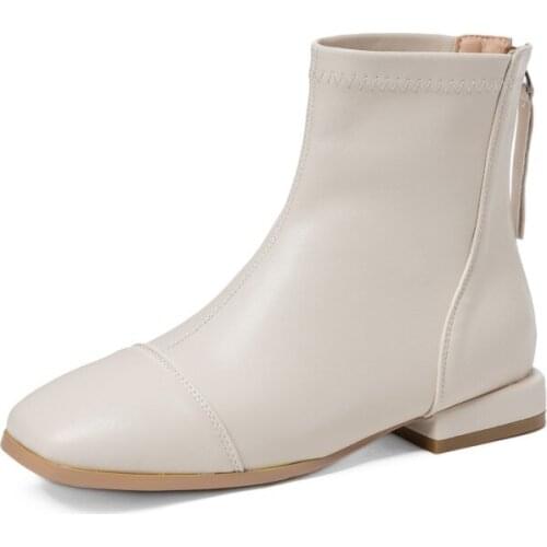 Big Size Square toe boots boots women shoes ankle boots for women ladies boots shoes woman winter