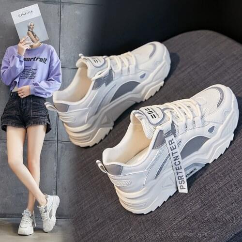 Torre shoes womens 2021 new spring ins tide Korean leisure running shoes platform joker sneakers