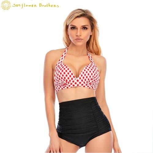 Two Piece Split High Waist Bikini Swimsuit Strap European and American Swimsuit Swimsuit Woman Bathing Suit Women Swimsuit