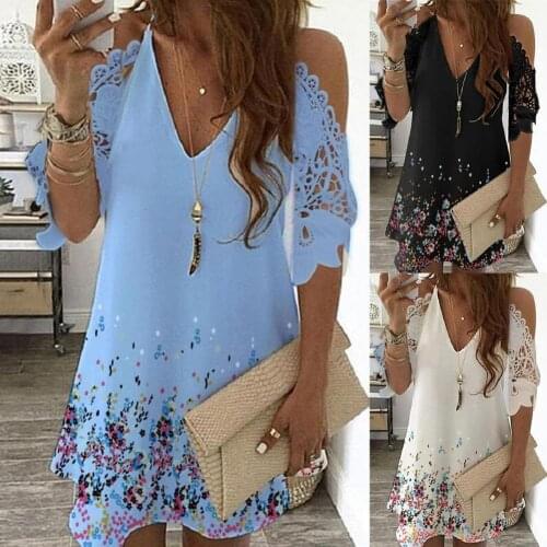 Print Dress Floral Vintage Dress Women Summer Casual V-Neck Beach Sling Dress Off Shoulder Lace Party Dresses Sleeveless платья