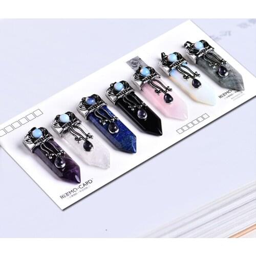 1PC colourful fashion natural crystal pendant rose quartz amethyst magic cure crystal can be used for party DIY gift couple gift