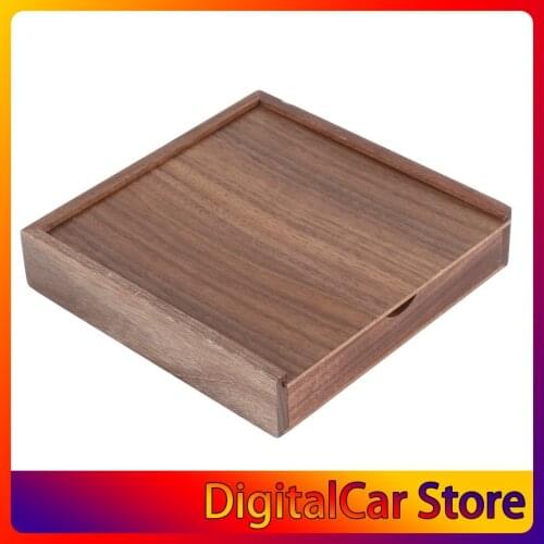 180*180*50mm Fashion Maple/Walnut Wood Photo Unique Album Box Creative Collection Box DIY Wedding Memory Dropship