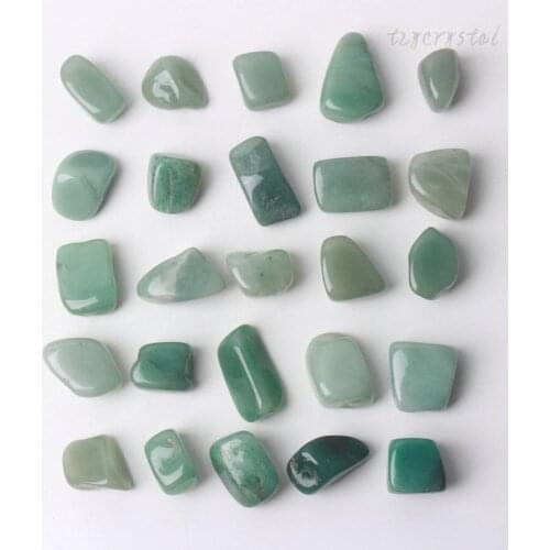 25pcs Natural Crystal Green Aventurine Tumblestone Bulk Decoration Collection