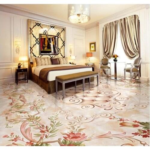 3d flooring photo wallpaper Marble Medallion wallpapers for living room 3d floor painting wall papers home decor