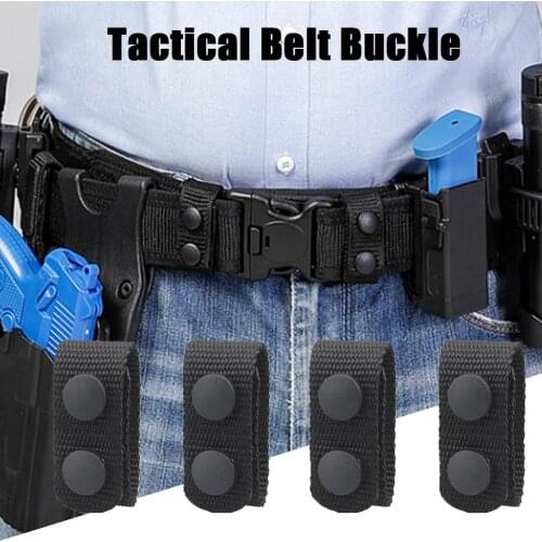 4Pcs Tactical Belt Buckle Heavy Duty Belt Keeper Portable Webbing Strap Military Belt Equipment Accessories for Outdoor Sports