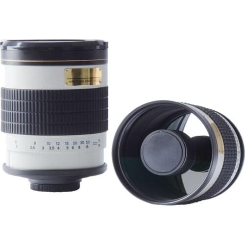 500mm f6.3 T Mount MIRROR TELEPHOTO LENS white for Canon nikon sony pentax fuji olympus m43 nex mirrorless camera