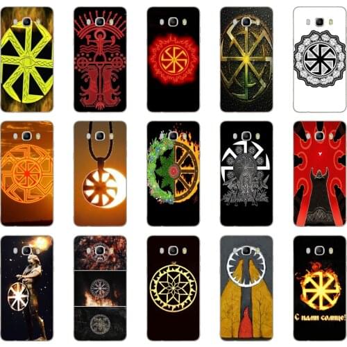 71DD Slavic symbol Kolovrat Soft Silicone Case Cover for Samsung Galaxy a3 a5 2017 A6 A8 2018 j3 j5 j7 2016 2017
