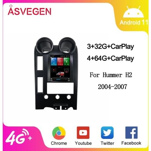 Android 10.1 9.7" For Hummer H2 With Ram 4G Rom 64G Bluetooth Mirror Link Car Multimedia GPS Audio Radio Stereo Video Player