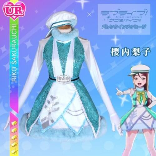 Anime Love Live Sunshine Sakurauchi Riko Christmas Night Awaken Uniform Cosplay Costume Halloween Free Shipping Customized 2019