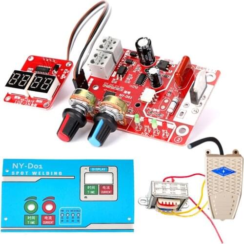 Spot Welding Machine DIY Controller Panel Time and Current Control Function with Digital Display with Pedal