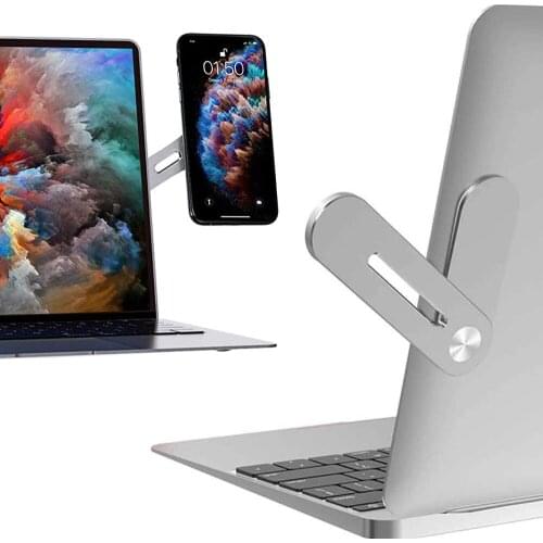 Laptop Side Mount Connect Phone Bracket Dual Monitor Display Clip Adjustable Aluminum Alloy Magnetic Tablet Stand Screen Holder