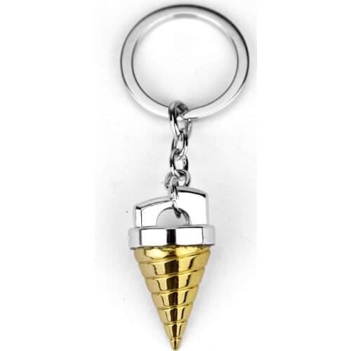 Dongsheng Hot Amine Tengen Toppa Gurren Lagann Simon Core Drill Metal Pendant Keychains Key Chain Ring Keyring Men Gift-50