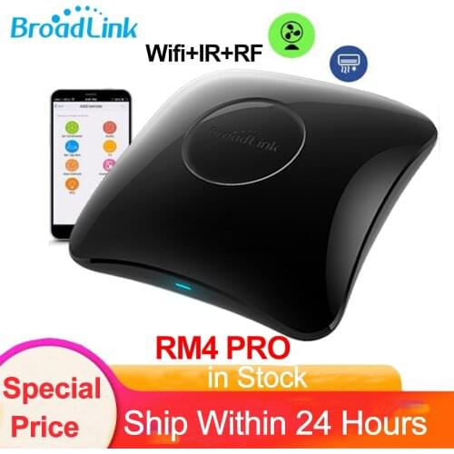 Broadlink RM4 PRO, RF IR Wifi Smart Home Universal Remote Control Learning Controller Switch 433MHZ Work with Alexa Google Home
