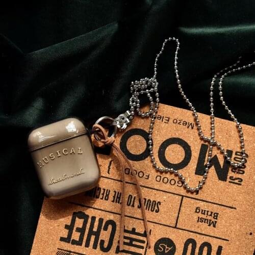 INS Aesthetics For Airpods Pro Case Keychain Necklace Design Airpods Case Headphone Case Leather Lanyard Fashion Luxury Style