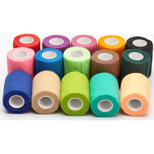 Colorful Sport Self Adhesive Elastic Bandage Wrap Tape 4.5m Elastoplast For Knee Support Pads Finger Ankle Palm Shoulder