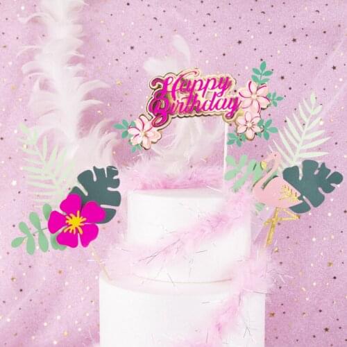 Cake Flag Cupcake Toppers Birthday Party Decorations Kids Cake Topper Happy Birthday Cupcake Toppers Birthday Party Supplies