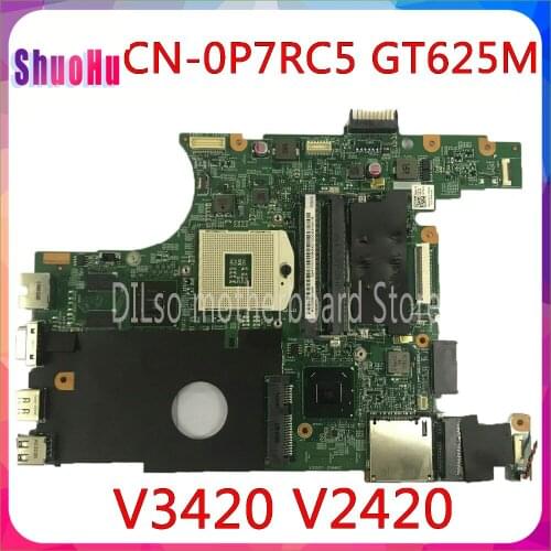 KEFU CN-0P7RC5 For DELL V3420 3420 V2420 2420 CN-0P7RC5 0P7RC5 P7RC5 Original GT625M DDR3 HM75 Test Motherboard Original 100