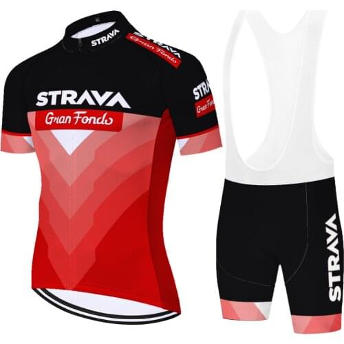2021 Strava team conjunto ciclismo hombre verano quick dry 20D breathable cycling shorts set Summer roupa bike masculina
