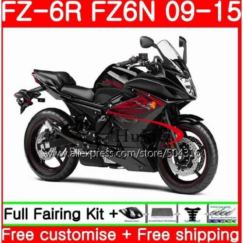 Body For YAMAHA FZ6N FZ6 FZ6R 09 10 11 12 13 14 15 Stock black 75SH10 FZ-6R FZ 6R 2009 2010 2011 2012 2013 2014 2015 Fairings