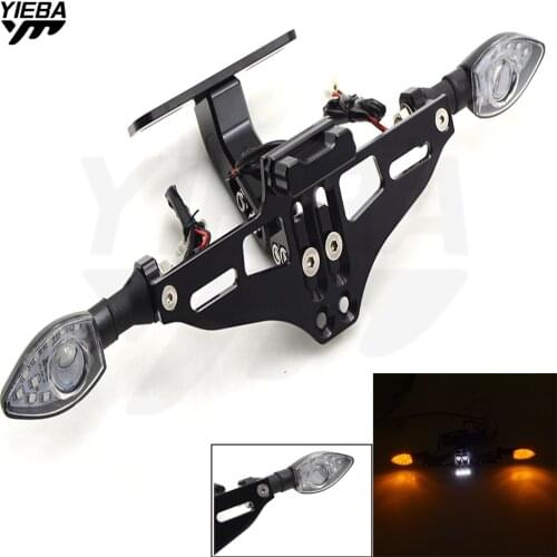 Motorcycle License Plate Bracket Licence Plate Holder Frame Number For Kawasaki ER6N ER6F ER-6N ER-6F Yamaha FZ6-S2 FZ6 S2 FZ8
