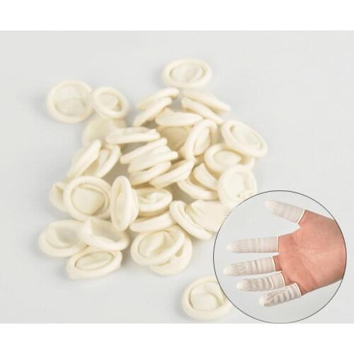 Latex Finger Cot Dust Free No Powder Antistatic Fingertip Finger Protection Cover DIY Gundam Military Model Coloring Tools 20Pcs